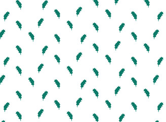 christmas leaf pattern on white background