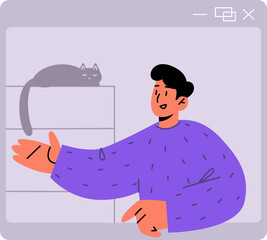 Man talking video call