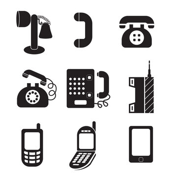 Flat icon Mobile phones style vintage and modern. vector, illustration.
