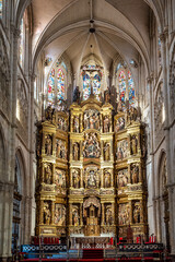 Fototapeta na wymiar Interior of the Burgos Cathedral in Castilla y Leon, Spain. Unesco World Heritage Site.