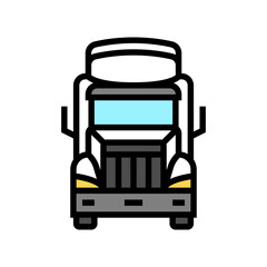 truck transport vehicle color icon vector. truck transport vehicle sign. isolated symbol illustration