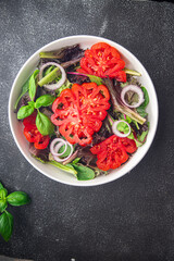 salad tomato red vegetable fresh dish meal food snack on the table copy space food background