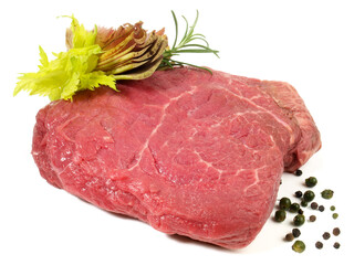 Chateaubriant; großes Rinderfilet Steak roh - Freigestellt