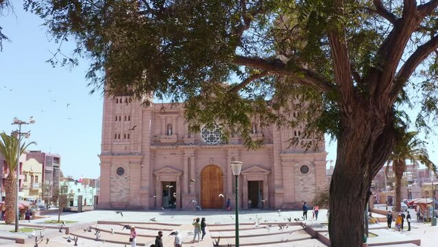 tacna cathedral peru 2022 drone flight