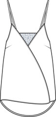 hand drawn illustration of a singlet, blouse