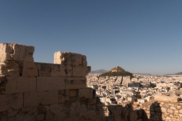 Panorama of Athens from Acropolis in Greece Europe