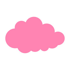 Obraz premium Simple cloud in pink color illustration for design element