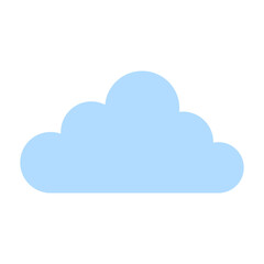 Simple cloud in blue color illustration for design element