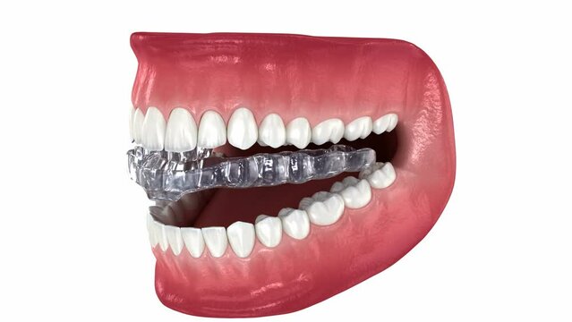 Bite Splint - bite correction. Medically accurate dental 3D illustration