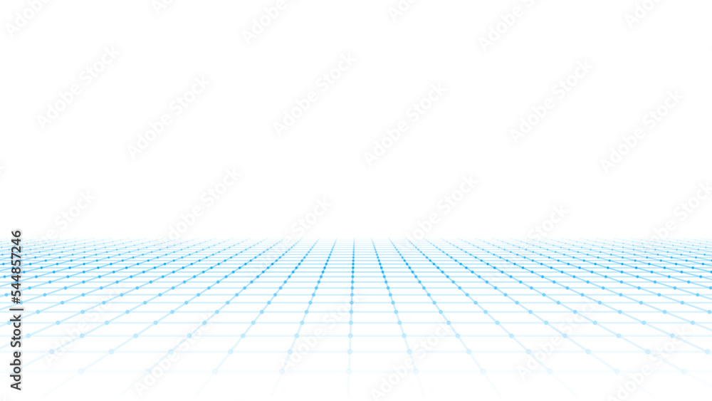 Poster wireframe landscape. vector perspective grid. digital space. mesh on a white background.