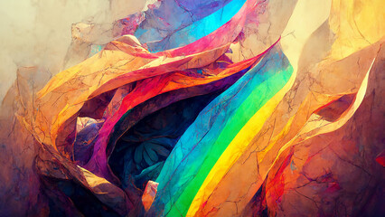 abstract art, rainbow colors, background, graphic design, digital illustration