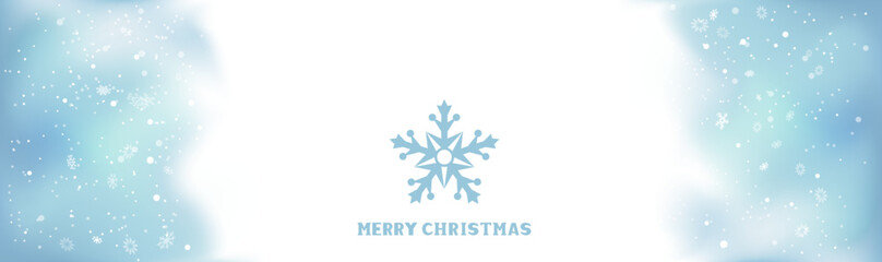 Fototapeta premium Winter Christmas snowfall textarea template