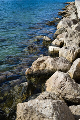 Fototapeta na wymiar Rocks on the sea shore