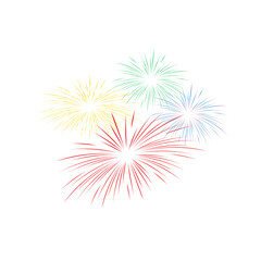 Fototapeta na wymiar Colorful fireworks in the festival of celebration