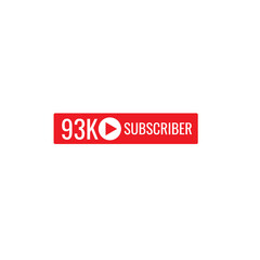 93K subscriber banner art template vector illustration. Ad banner tag for social media.