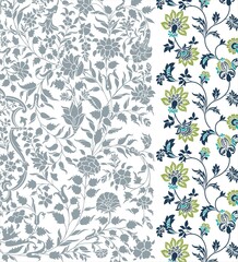 wedding card design, traditional paisley floral pattern , royal India	