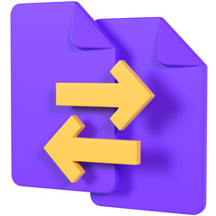 Data transfer 3D icon