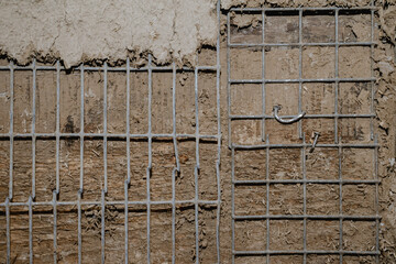 reinforcing metal grating for wall plastering