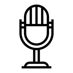 Icon Microphone With Style Outline