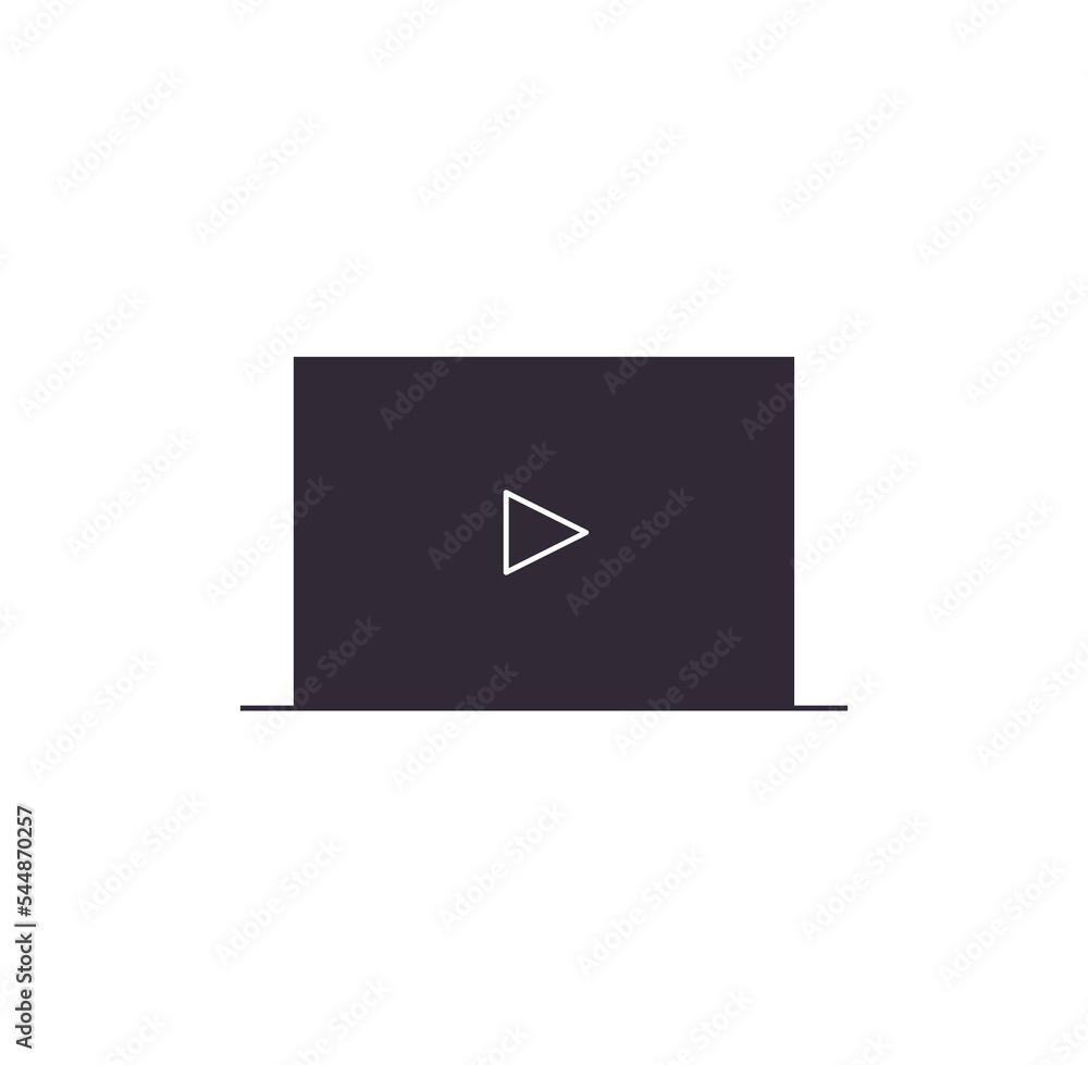 Poster web ui and basic app icon flat illustration.
