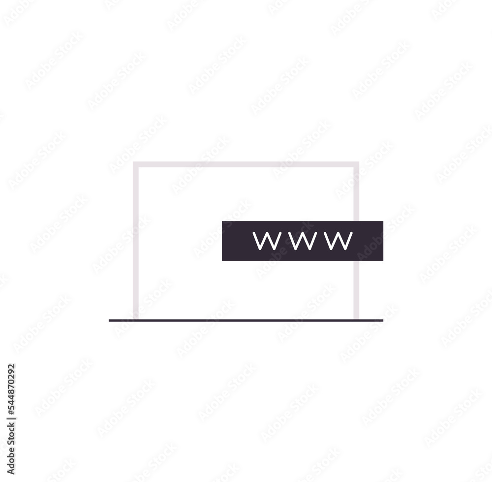 Poster web ui and basic app icon flat illustration.