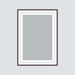 Artwork picture frame and decorative painting photo frame flat illustration.	
