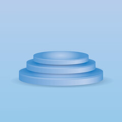 3d podium illustration for presentation. Modern design