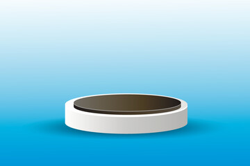 3d podium illustration for presentation. Modern design
