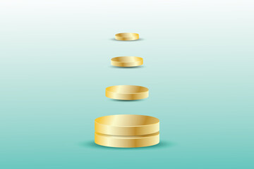 Modern illustration with golden coins