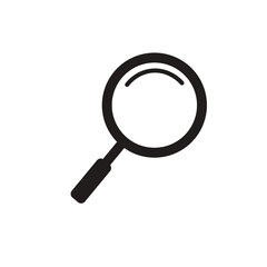 Web icon. Magnifying glass icon