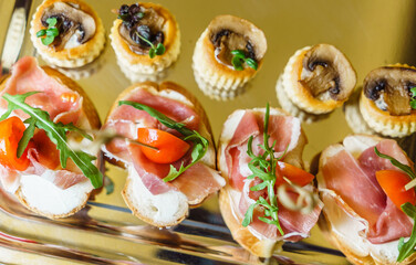 catering food on Christmas table