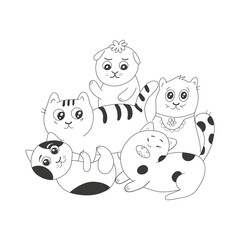 animal, background, bird, black, book, cat, cats, coloring book, comic, contour, cute, design, doodle, drawing, drawn, face, graphic, hand drawn, illustration, isolated, isolated drawing, kids, line, 
