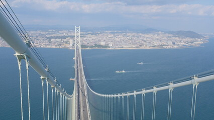主塔からの景色(明石海峡大橋)