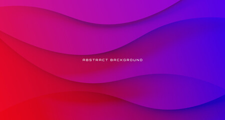 3D blue red geometric abstract background overlap layer on bright space with waves decoration. Graphic design element liquid style concept for banner, flyer, card, brochure cover, or landing page