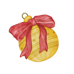 Bauble watercolor illustration