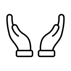 Charity , Charity Gesture Icon Logo Design Vector Template Illustration Sign And Symbol Pixels Perfect