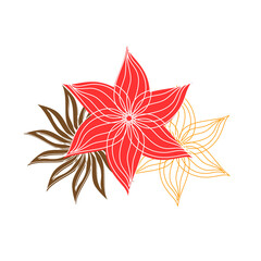 Background with a floral arrangement On a transparent background PNG