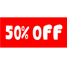 50% off stamp fifty percent discount 50% off red