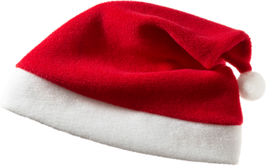 isolated red santa claus hat