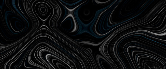 Black satin liquid background. Digital art abstract pattern. Abstract liquid metal close-up design. Smooth elegant black satin texture. Luxurious marble background design.