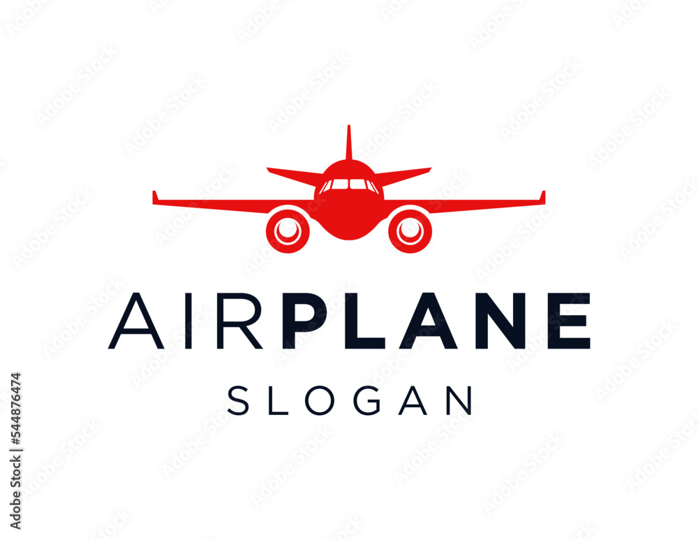 Poster logo about airplane on a white background. created using the coreldraw application.