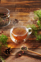 herbal tea with juniper