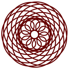 Laser cutting file of artistic wall clock for wall and home decor. Vector silhouette wall clock mockup for mdf, acrylic and metal.