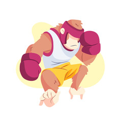 gorilla the boxer animal illustration