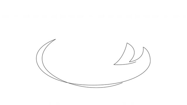 Continuous one line drawing animation of coffee cup. Tea cup shop concept. Self drawing animation video.