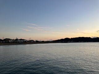 Naklejka premium Haraoka Sanbashi (Haraoka Pier). This scenic beach is a famous spot for viewing Mt. Fuji. Come on a clear day to get a perfect view of the dormant volcano! 