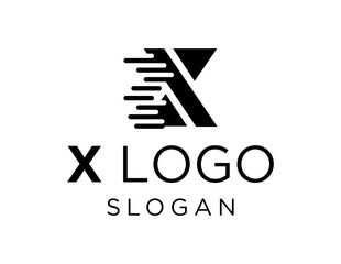 Logo about X letter on a white background. created using the CorelDraw application.