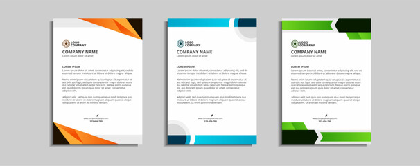modern corporate letterhead template design.