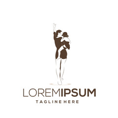 happy mother's day logo silhouette