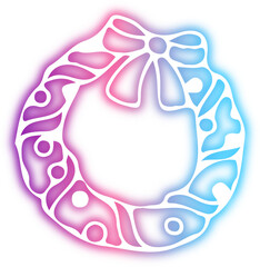 Collection of Christmas neon doodles